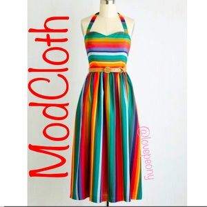 ModCloth My Zest Intensions Rainbow Dress